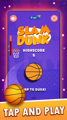 Gameplay screenshot 2 from Slam Dunk! - Casual game